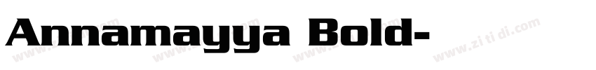 Annamayya Bold字体转换